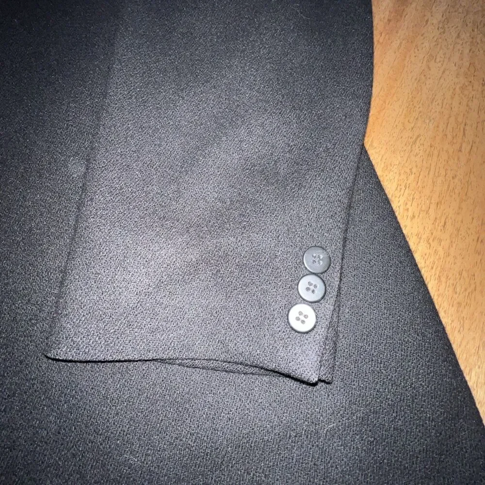 Haggar City Casuals Men’s Black Blazer‎ 44L Long Vintage Sport Coat